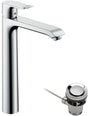 HANSGROHE Metris 260 Einhebel-Waschtischmischer mit ComfortZone, Zugstangen-Ablaufgarnitur und Temperaturbegrenzung, chrom