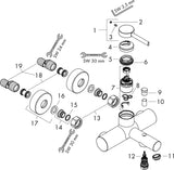 Hansgrohe Zesis S Wannenmischer Aufputz Chrom – 2 Verbraucher, Temperaturbegrenzung