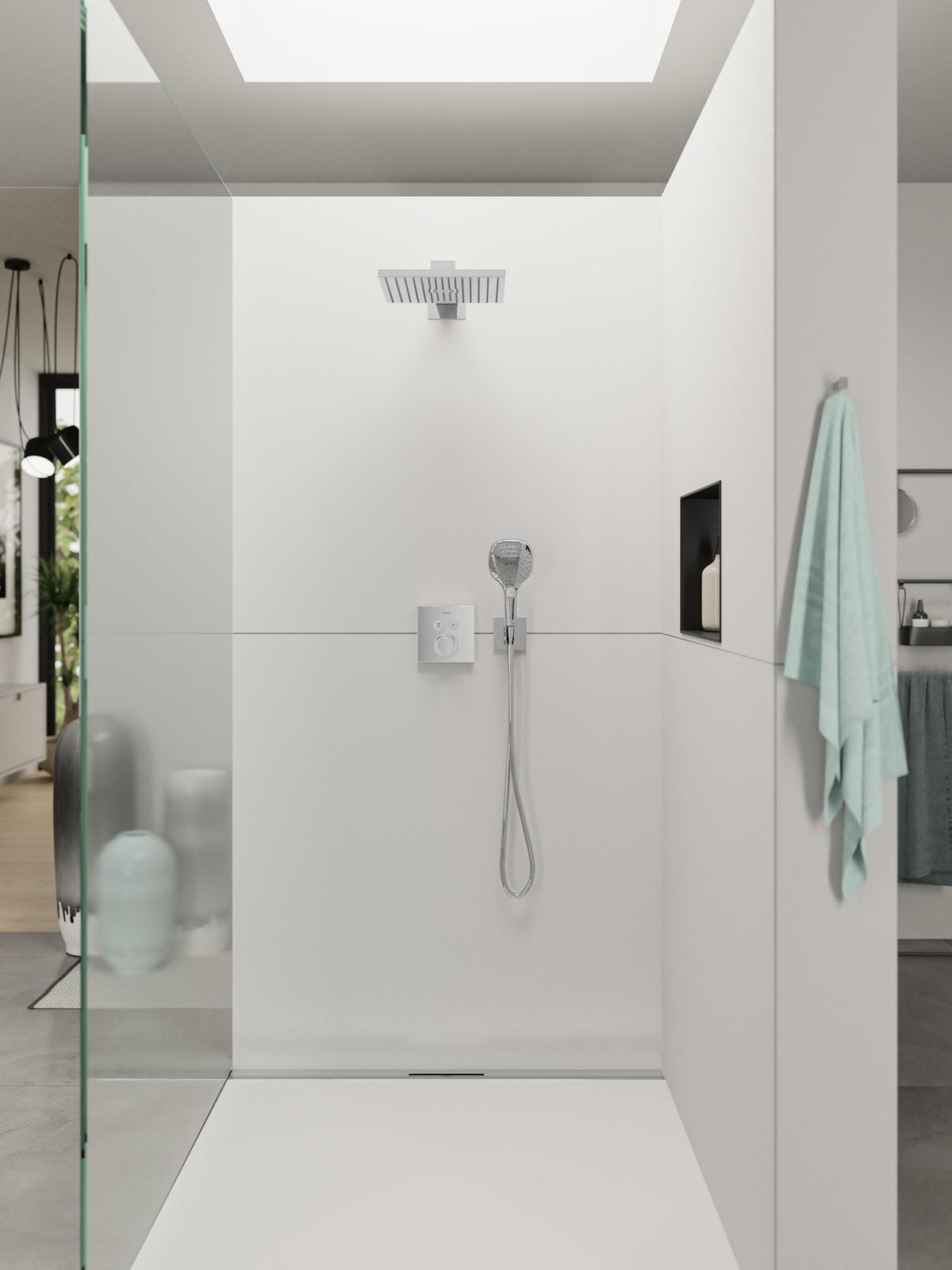HANSGROHE FixFit E Wandanschluss mit Brausehalter – polished gold optic
