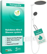 HANSGROHE Duschsystem Raindance Alive S 300 2jet EcoSmart mit Thermostat – Schwarz
