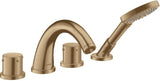 AXOR STARCK 4-Loch-Fliesenrandarmatur DN 15 – brushed brass von HANSGROHE