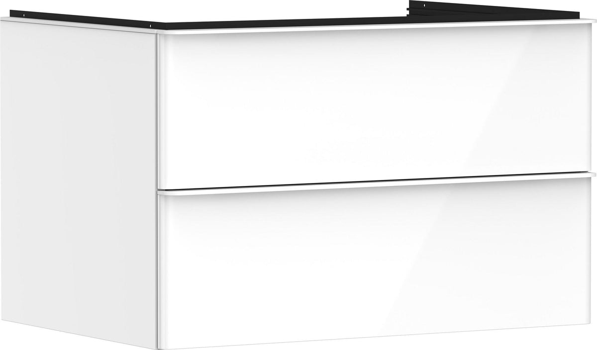 HANSGROHE Waschtischunterschrank Xelu Q 780 mm weiß hochglanz mit SoftClose und Inneneinteilung