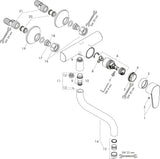 HANSGROHE Focus M41 Spültisch-Einhandmischer Wandmontage DN15 Chrom 180° schwenkbar