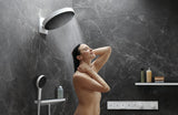 HANSGROHE Kopfbrause Rainfinity 360 3jet Wandmontage Chrom – 3 Strahlarten & Antikalk