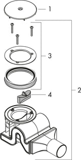 HANSGROHE RainDrain Komplettset mit Raindrain'90 XXL Ablaufgarnitur chrom – 90 mm Ablauf, 51 l/min