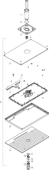 AXOR ShowerSolutions 460/300 Kopfbrause 3jet Chrom – Deckenmontage, Rain, RainStream, MonoRain