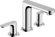 HANSGROHE Rebris S 3-Loch Waschtischarmatur mit Zugstangen-Ablaufgarnitur, chrom, 110 ComfortZone