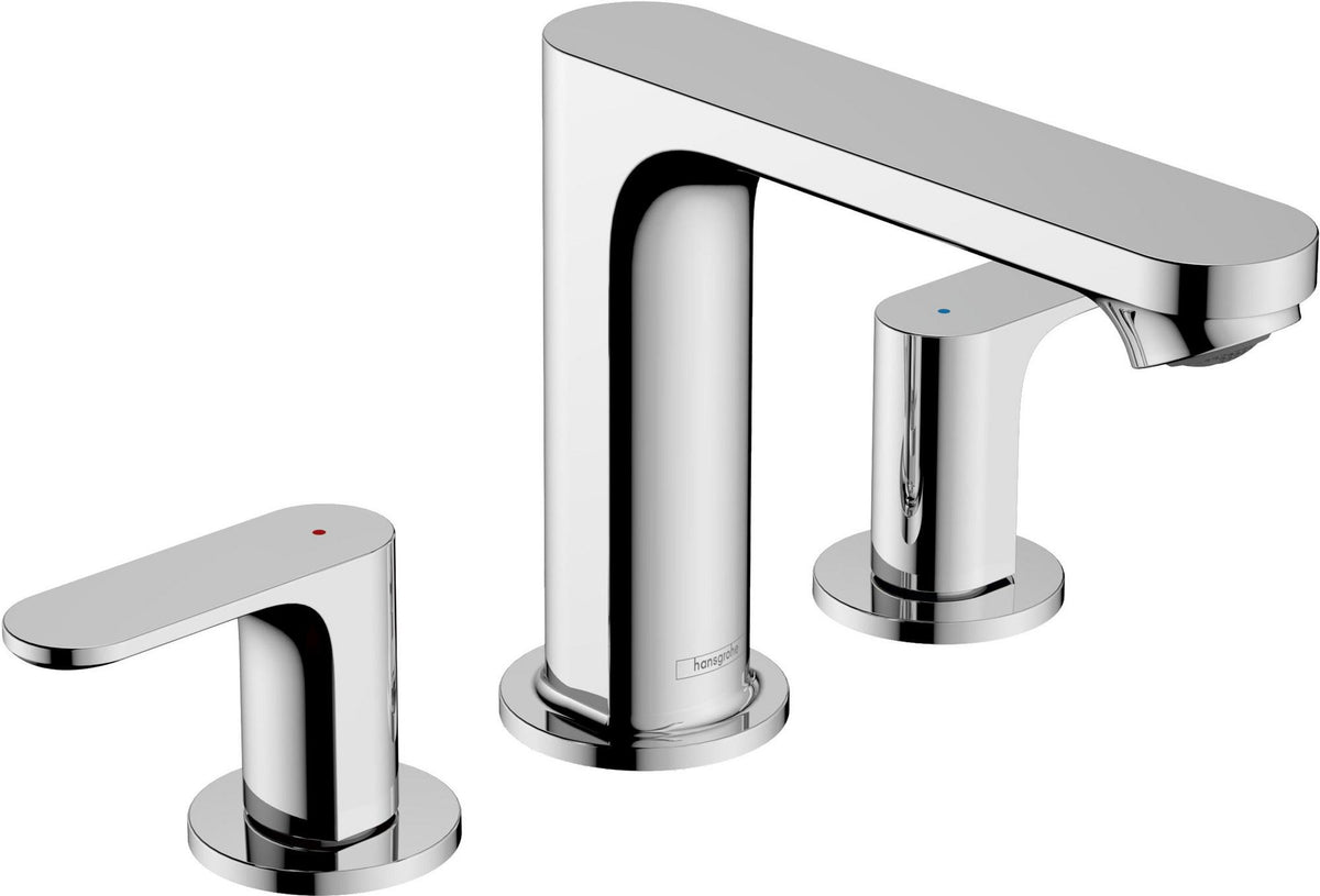 HANSGROHE Rebris S 3-Loch Waschtischarmatur mit Zugstangen-Ablaufgarnitur, chrom, 110 ComfortZone
