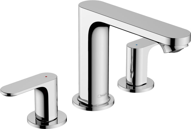 HANSGROHE Rebris S 3-Loch Waschtischarmatur mit Zugstangen-Ablaufgarnitur, chrom, 110 ComfortZone