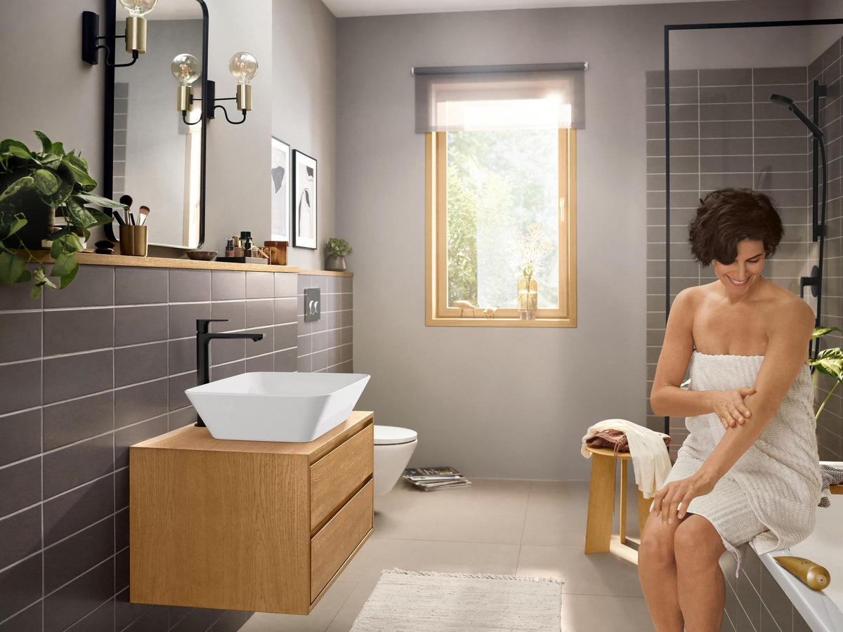 Hansgrohe Rebris E Einhebel-Waschtischmischer 240 CoolStart mit Zugstangen-Ablaufgarnitur chrom