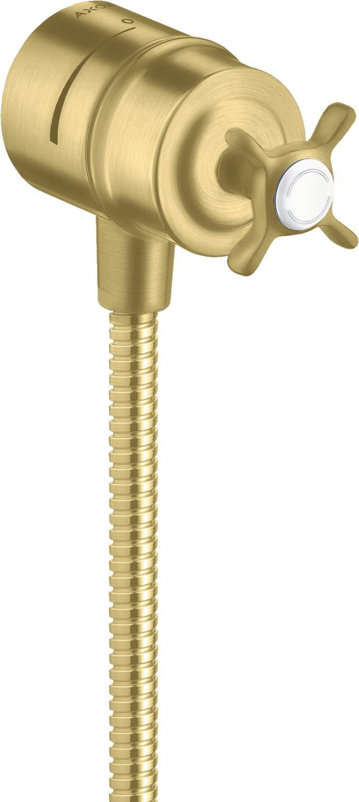 AXOR Montreux FIXFIT STOP Schlauchanschluss DN 15 mit Absperrventil und Kreuzgriff, chrom