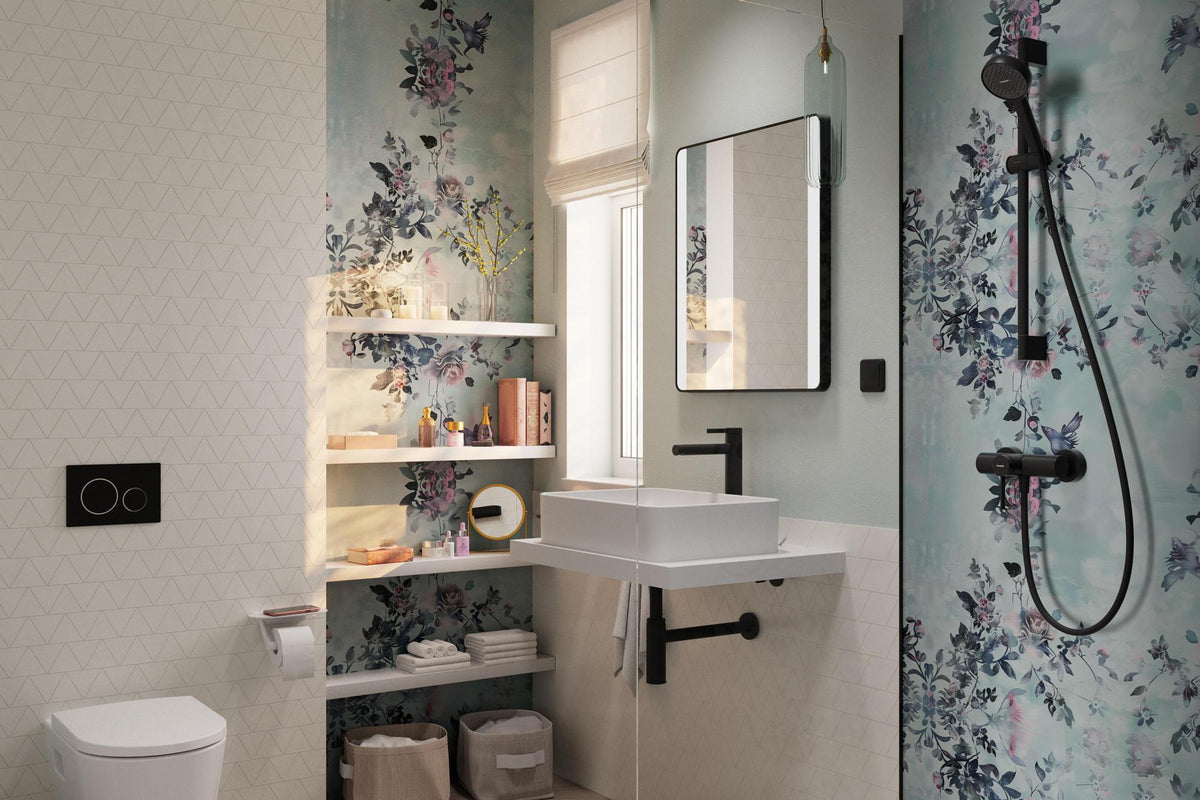 HANSGROHE Zesis S Waschtisch-Einhebelmischer 230 mm mattschwarz mit Zugstangen-Ablaufgarnitur