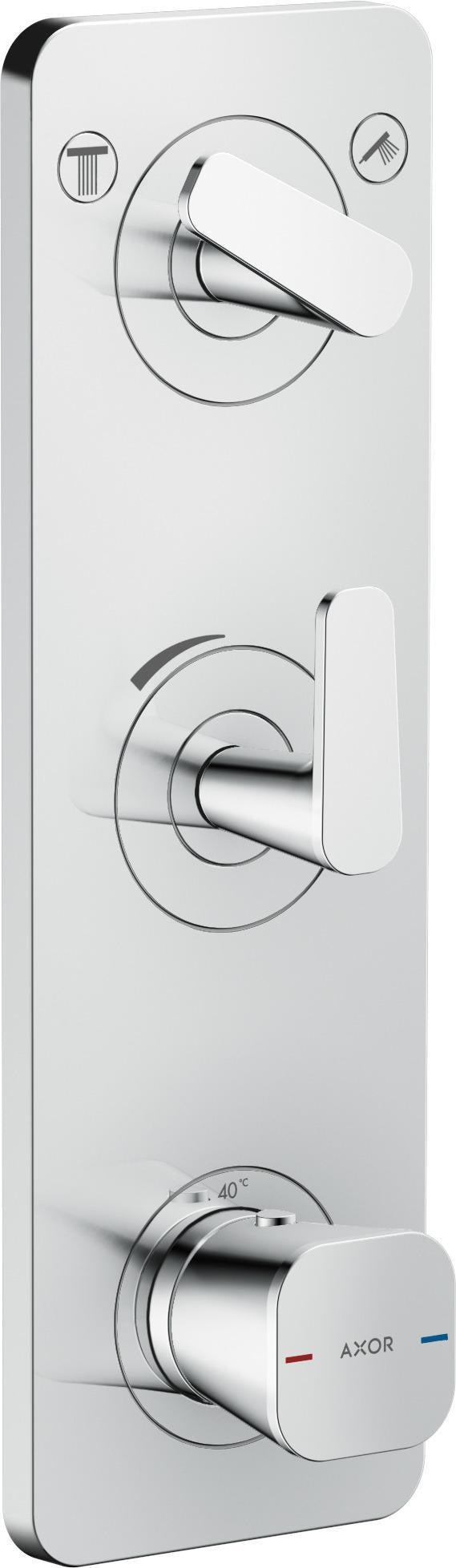 AXOR Citterio C Fertigmontageset Thermostatmodul Unterputz für 2 Verbraucher Chrom