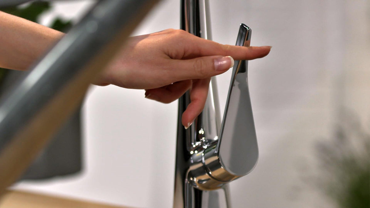 HANSGROHE HG Einhebel-Küchenmischer 320 METRIS DN 15 mit Ausziehauslauf chrom
