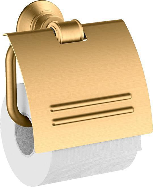 AXOR MONTREUX Papierrollenhalter Wandmontage Chrom – Metall, mit Deckel, verdeckte Befestigung