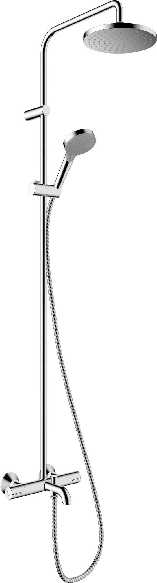 HANSGROHE Showerpipe VERNIS Blend 200 1jet mit Wannenthermostat EcoSmart chrom