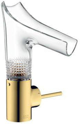 HANSGROHE AXOR Starck V Einhebel-Waschtischmischer mit Ablaufgarnitur, ComfortZone 140, gold
