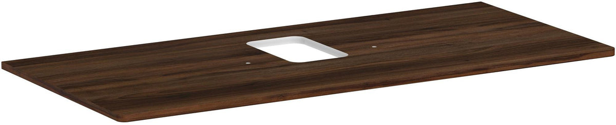 HANSGROHE Xelu Q Konsole 1180 mm, hochglanz weiß, mit mittigem Ausschnitt & Hahnloch