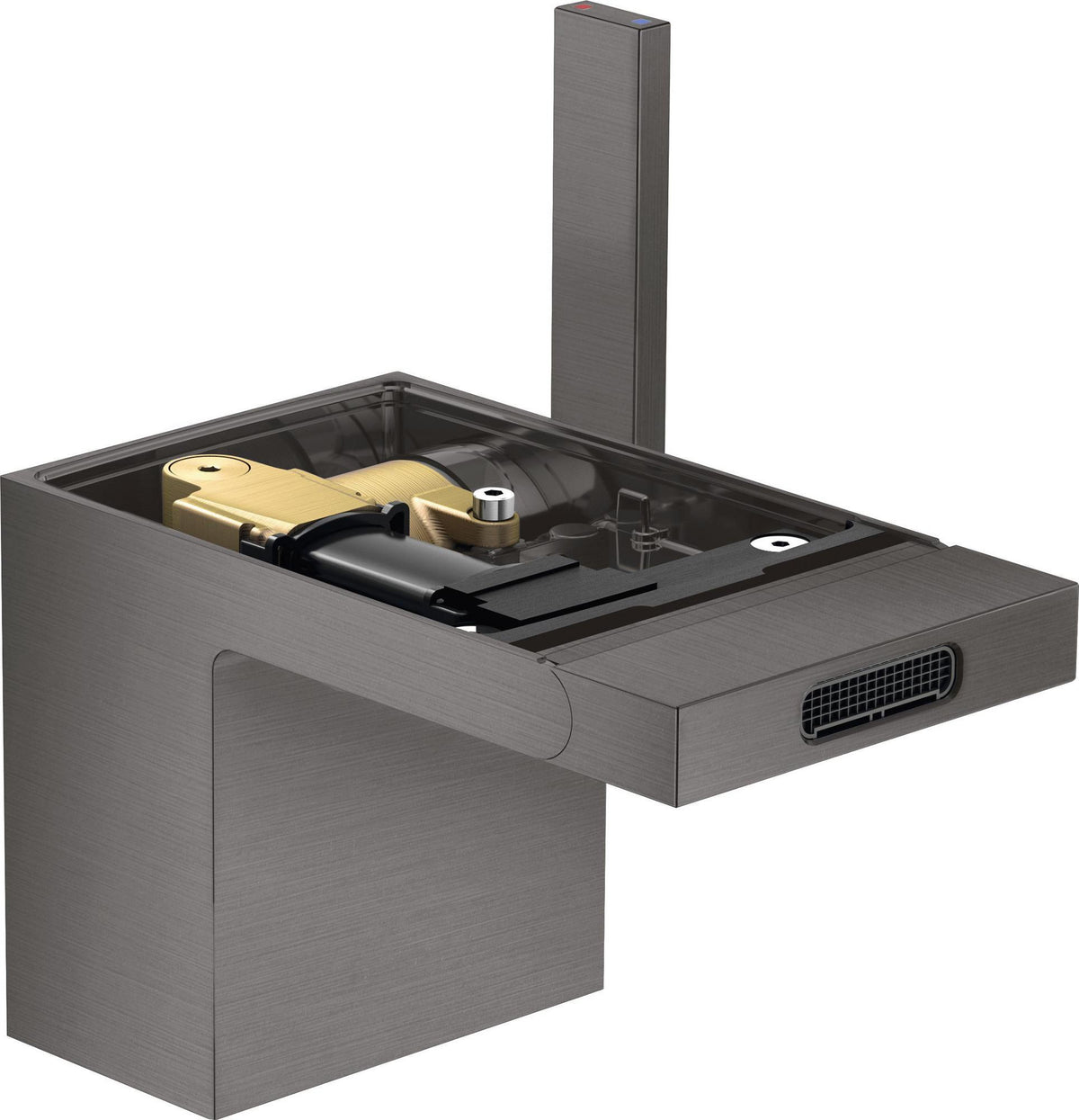 AXOR MYEDITION Einhebel-Bidetmischer ohne Platte polished gold optic mit Push-Open Ablaufgarnitur