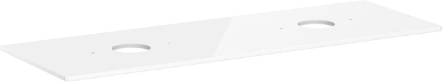 HANSGROHE Xelu Q Konsole 1560 mm weiß hochglanz mit 2 Ausschnitten ohne Hahnloch