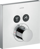 AXOR ShowerSelect Square UP Thermostat für 2 Verbraucher – Chrom, eckig, Select-Button
