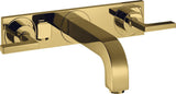 AXOR CITTERIO 3-Loch-Waschtischarmatur DN 15 mit 226 mm Auslauf und Hebelgriffen in Chrom