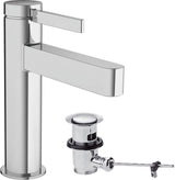 HANSGROHE Finoris Einhebel-Waschtischmischer 110 mit Zugstangen-Ablaufgarnitur, chrom