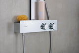 Hansgrohe Rainfinity 350 Showerpipe mit Kopfbrause 360 mm – Chrom, Thermostat, PowderRain