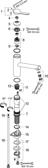 HANSGROHE Einhebel-Spültischmischer Zesis M33 150 Chrom – ComfortZone 150, 3-stufig schwenkbar