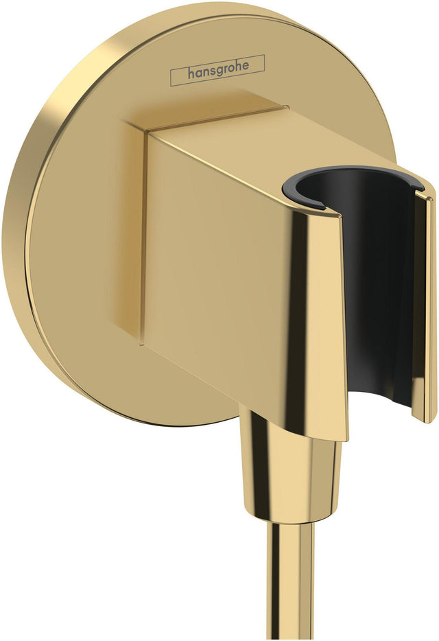 HANSGROHE Wandanschluss FixFit S mit Brausehalter – polished gold optic