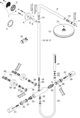 HANSGROHE Showerpipe Pulsify S Puro 1 Jet mit Thermostat in Chrom