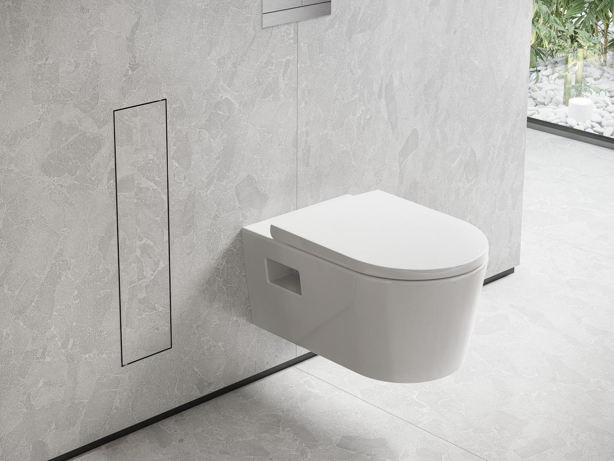 HANSGROHE XtraStoris Rock Toilettenbürstenhalter mit Ablage und befliesbarer Tür mattschwarz