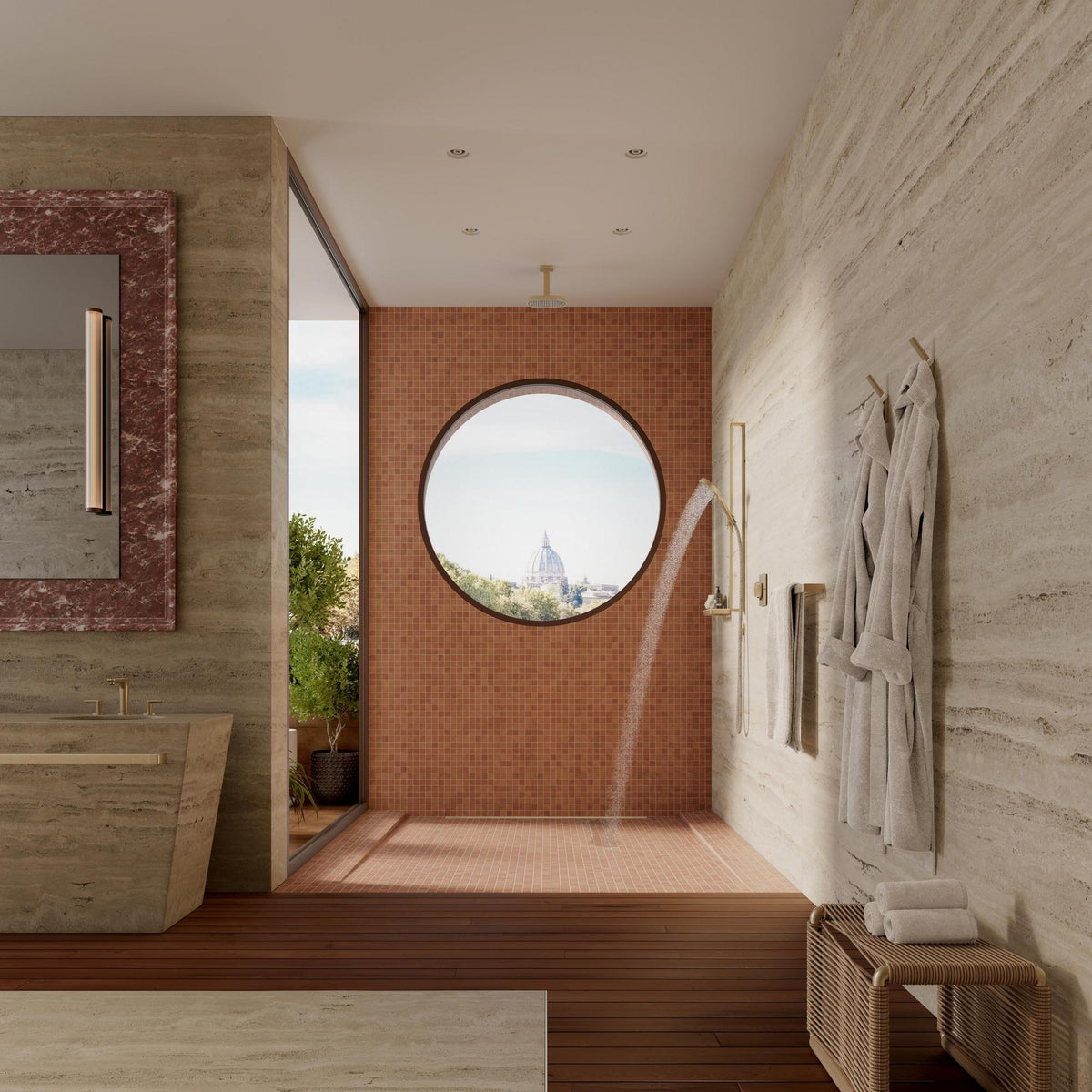 AXOR ShowerSphere 1jet Kopfbrause 250 x 160 mm mit Deckenanschluss für Deckenmontage