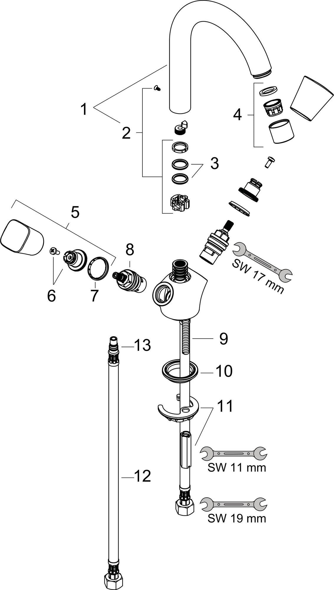 HANSGROHE Logis 2-Griff-Waschtischmischer DN 15 chrom – ComfortZone 150, 5 l/min