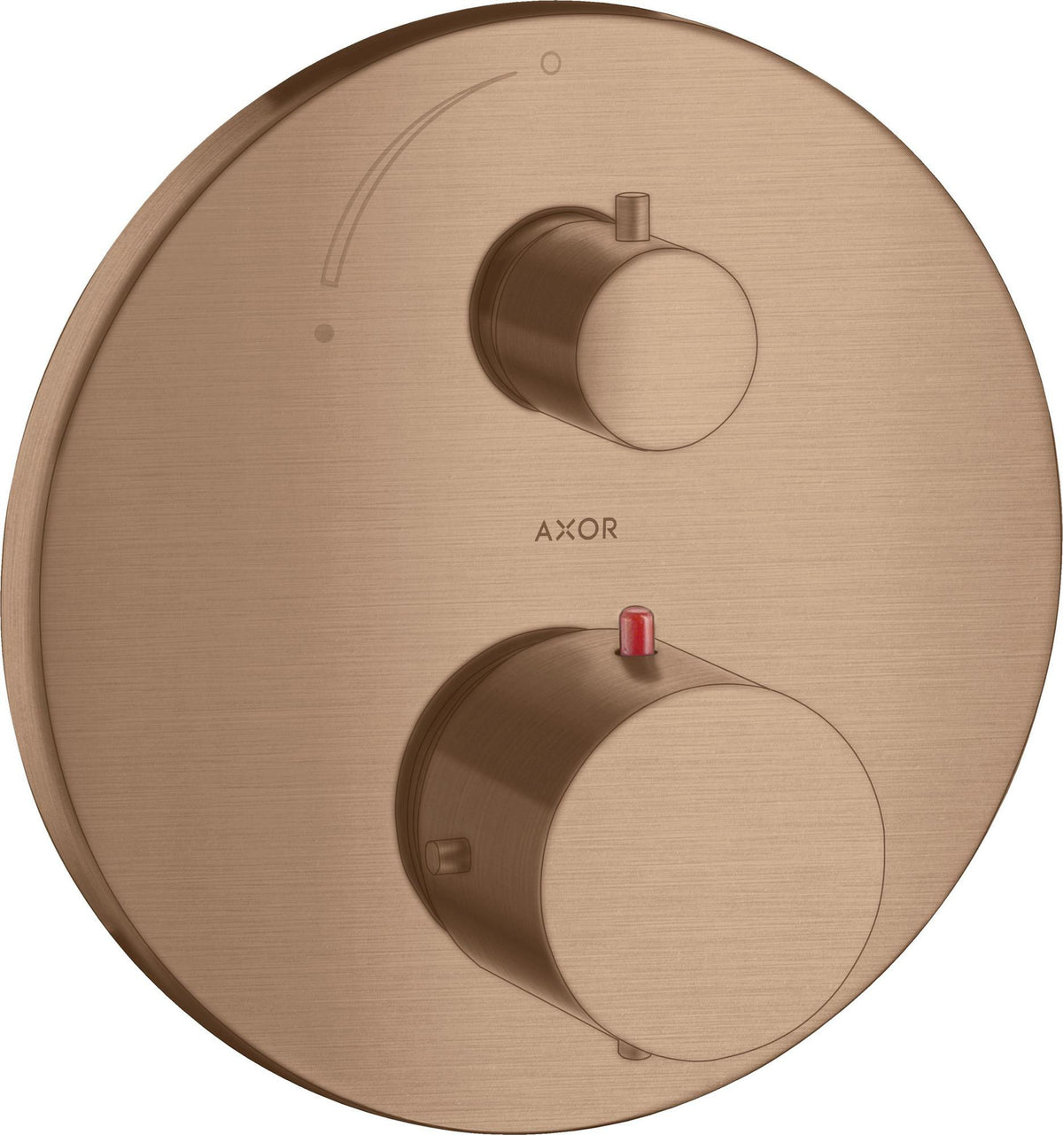 AXOR Starck Thermostatbatterie Unterputz mit Abstellventil Chrom – 1 Verbraucher, Temperaturbegrenzer