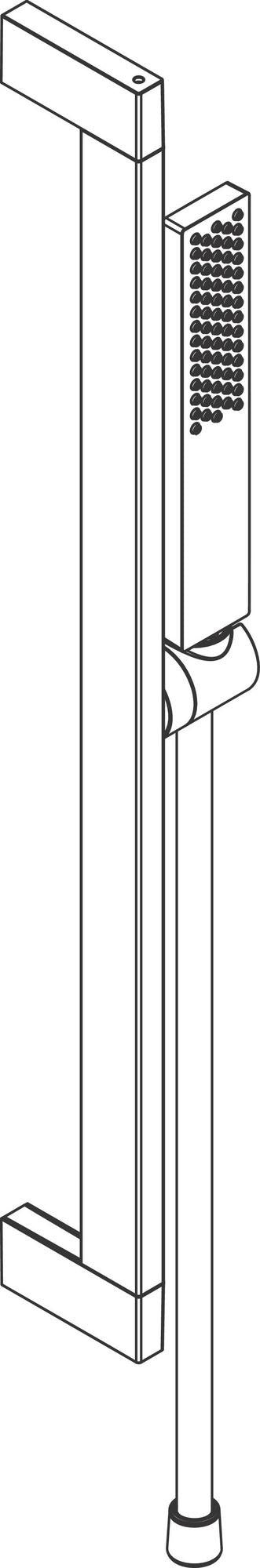HANSGROHE Pulsify E Brauseset mit Unica Brausestange 650 mm in Chrom – PowderRain-Strahlart