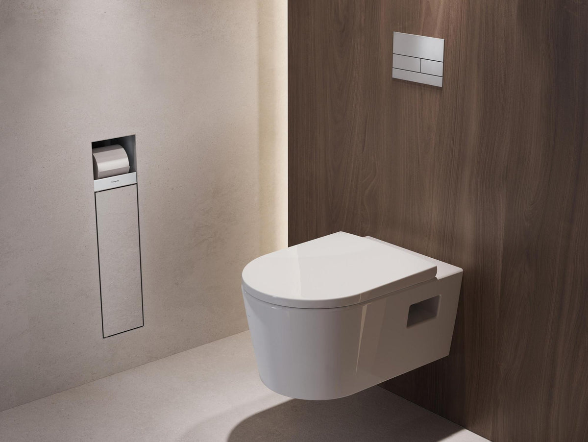 HANSGROHE XtraStoris Original WC-Papierhalter 150x150x140mm mattweiß – rahmenloses Design