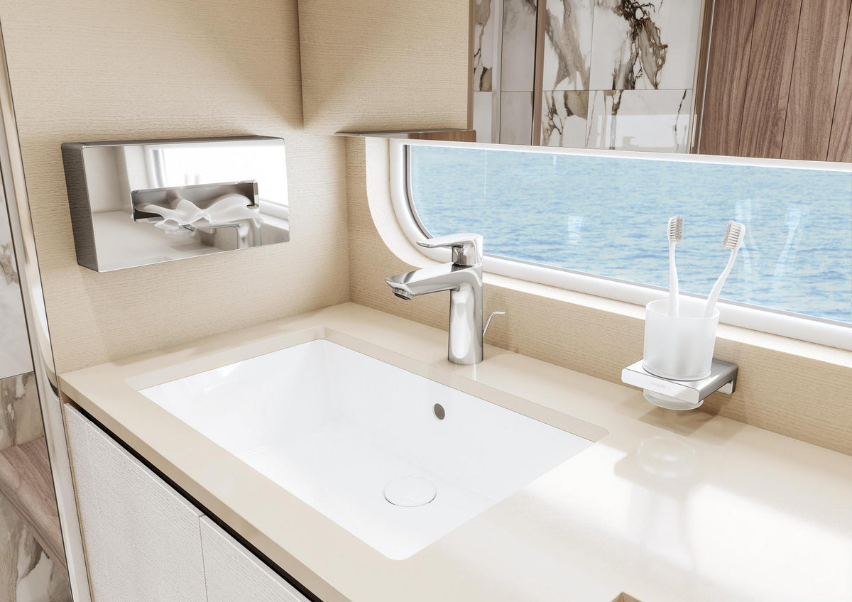 HANSGROHE Talis E Einhebel-Waschtischmischer 110 CoolStart mit Ablaufgarnitur, chrom