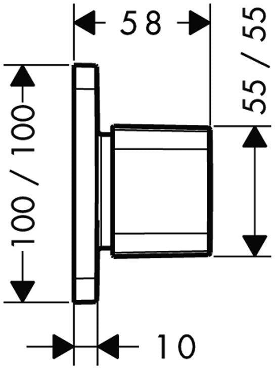 AXOR URQUIOLA Ab-/Umstellventil DN 20 Trio/Quattro Unterputz Chrom