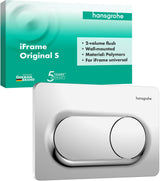 HANSGROHE iFrame Original S Betätigungsplatte – 2-Mengen-Spülung, Chrom, mechanisch
