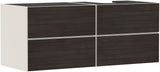 HANSGROHE Xevolos E Waschtischunterschrank 1370 mm mattweiß Eiche dunkel grifflos