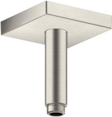 AXOR Decken-Anschlussstück 100 mm DN 15 eckig in Edelstahl-Optik von Hansgrohe