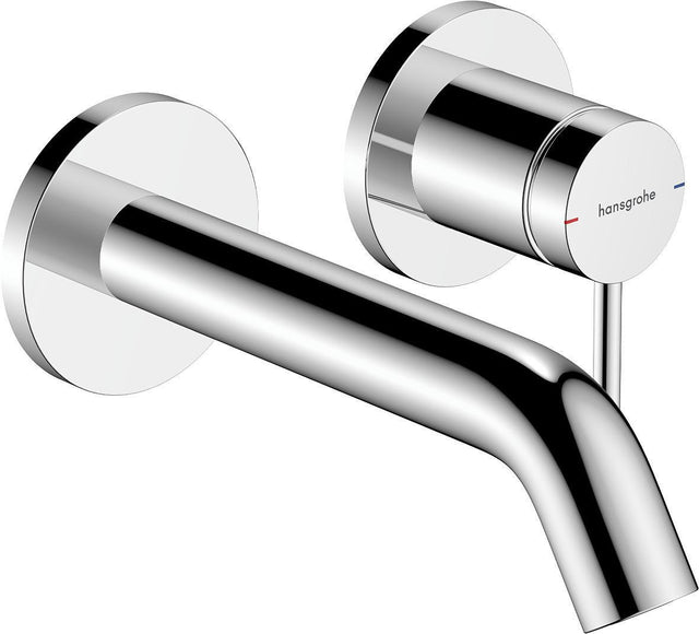 HANSGROHE Tecturis S Einhebel-Waschtischmischer Unterputz für Wandmontage mit 165 mm Ausladung, Chrom