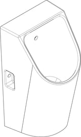 HANSGROHE Urinal EluPura Original S weiß spülrandlos Zulauf hinten Ablauf unten