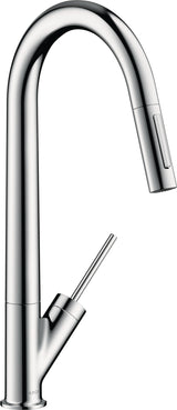 AXOR STARCK Einhebel-Küchenarmatur mit Ausziehbrause, ComfortZone 270, chrom