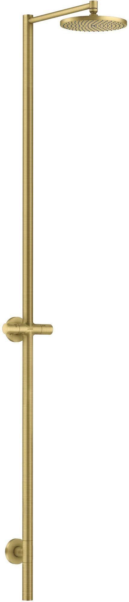 AXOR STARCK Duschsäule mit Kopfbrause 240 mm, 1 Jet, polished gold optic – PowderRain