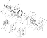 AXOR Citterio Thermostatbatterie Unterputz mit Abstellventil und Hebelgriff Chrom