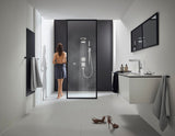 HANSGROHE Unica Pulsify Brausestange 650 mm Chrom mit Handbrausehalterung und Brauseschlauch