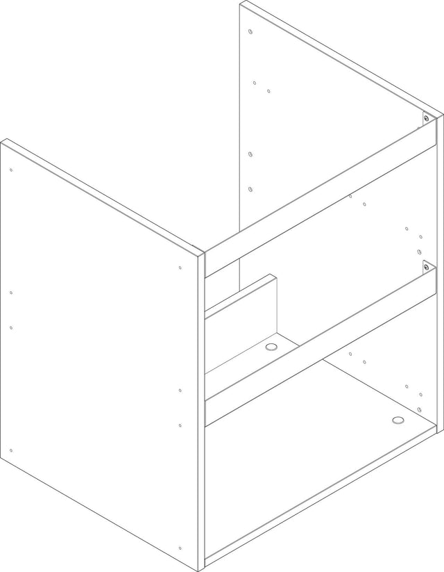 Hansgrohe Xilesa Korpus 580x470 mm mit 2 Auszügen – Badmöbel-Ersatzteil
