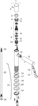AXOR Uno Einhebel-Waschtischmischer 110 mit Zugstangen-Ablaufgarnitur, chrom